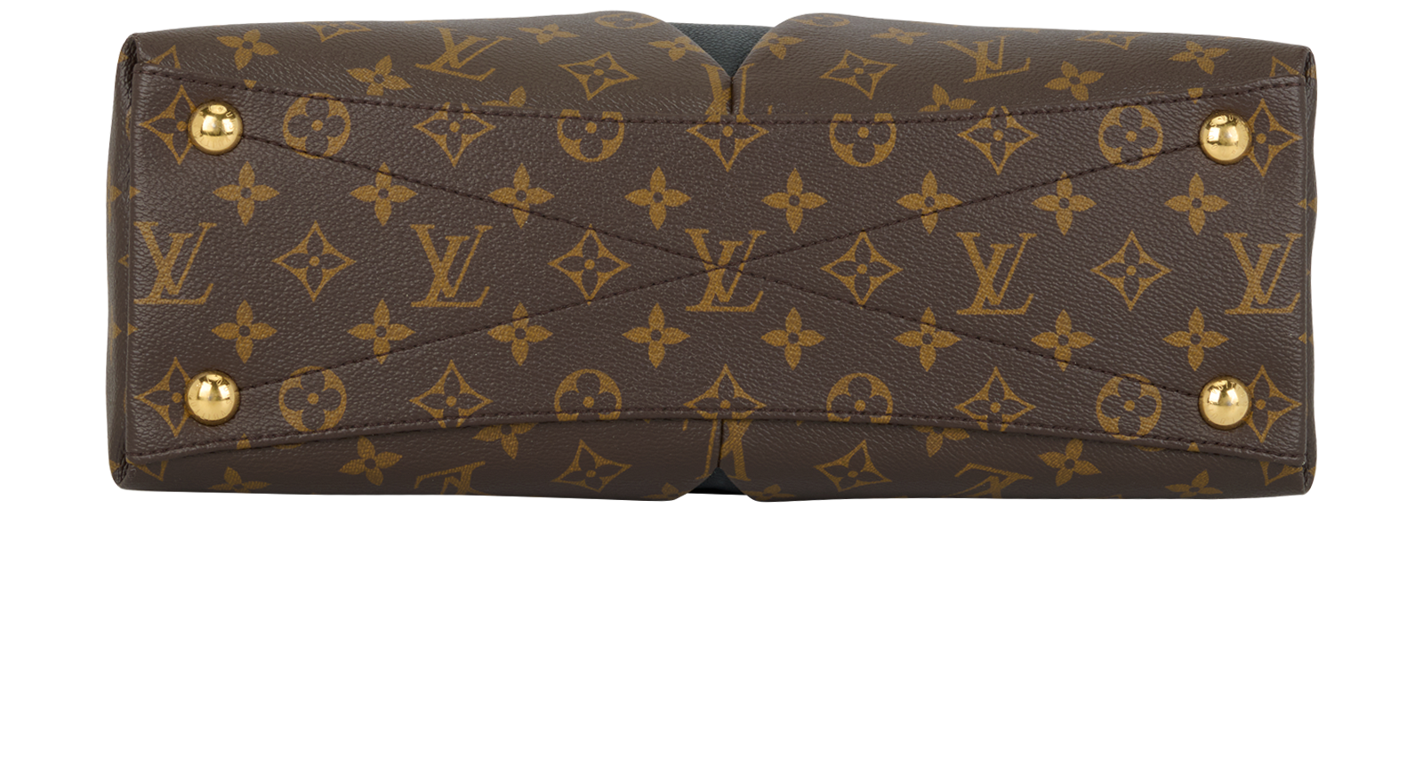 V Tote MM, &pound;950, Handbags, Black/Brown, Leather, Canvas, Top view